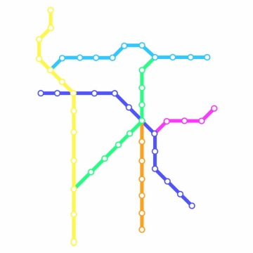 彩色线条衡阳地铁线路规划矢量图片750979