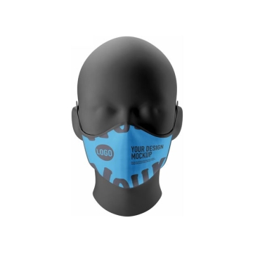 黑色塑料模特头部戴着口罩样机1784534图片素材