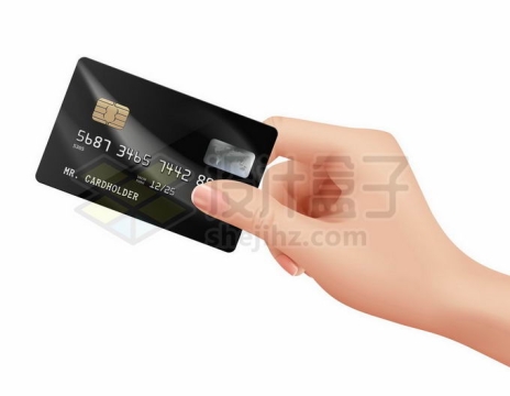 一只手拿着信用卡银行卡刷卡支付1859191矢量图片免抠素材