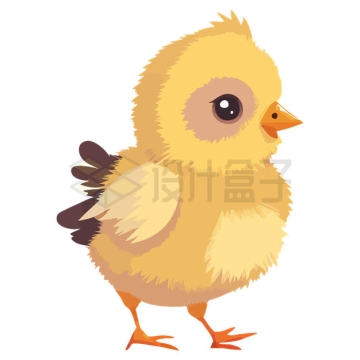 一只可爱的卡通小黄鸡插画7722859矢量图片免抠素材