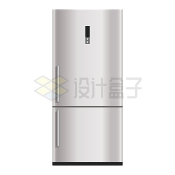 一款银灰色的电冰箱3649555矢量图片免抠素材