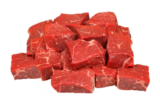一小堆牛肉粒猪肉瘦肉切块752925png图片素材