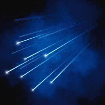 蓝色夜晚星空中的白色星轨流星效果快速飞行的光效果3192107图片免抠素材免费下载
