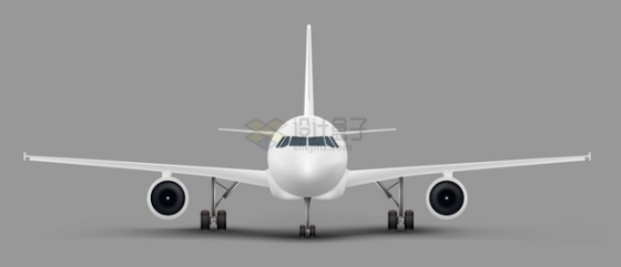 白色客机大型飞机商务机正面图1856344png图片素材