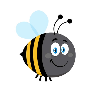 非常可爱的卡通小蜜蜂免抠矢量图片素材