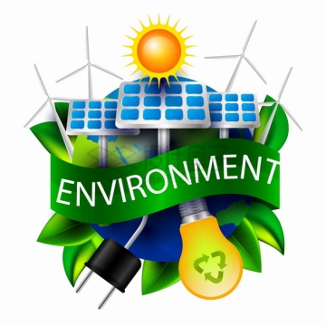 太阳能发电绿色环保世界环境日png图片素材