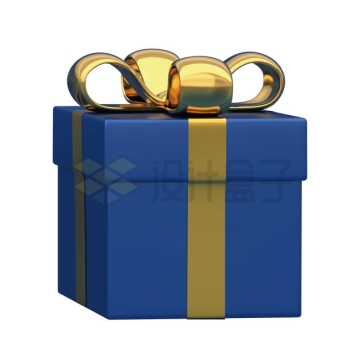 蓝色的礼物盒3D模型8125507矢量图片免抠素材