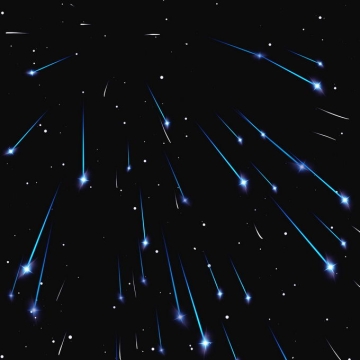 夜晚星空中的蓝色流星雨星轨流星效果快速飞行的光效果4715680图片免抠素材免费下载