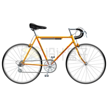 一辆橘色的公路自行车9122823矢量图片免抠素材