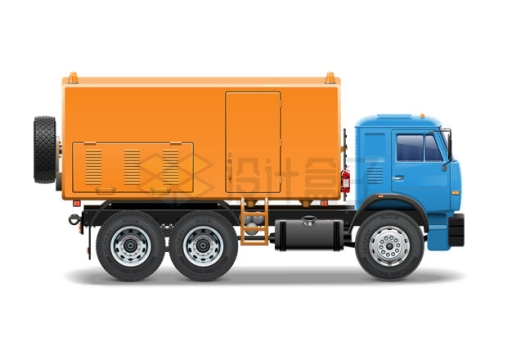 一辆应急电力供应车特种卡车6546171矢量图片免抠素材