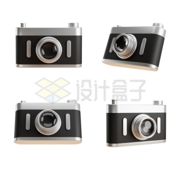 4个不同角度的微单照相机3D模型8977682PSD免抠图片素材