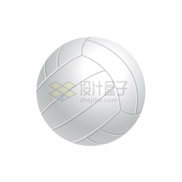 逼真的白色3D立体排球体育球类png图片素材