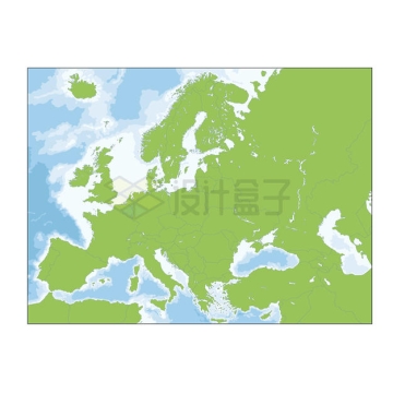 绿色欧洲地图分区地图6471617矢量图片免抠素材