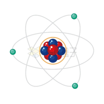 彩色小球组成的原子内部结构示意图7406679矢量图片免抠素材