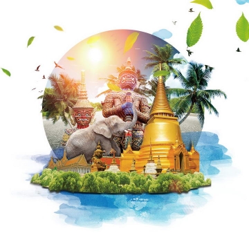 泰国旅游元素图片免抠素材