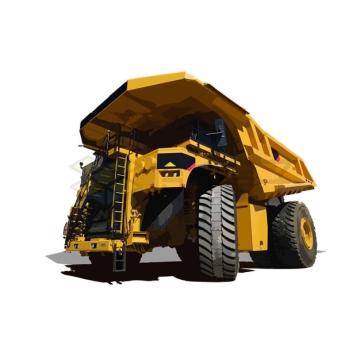 巨大的黄色矿石运输车采矿车9742332矢量图片免抠素材