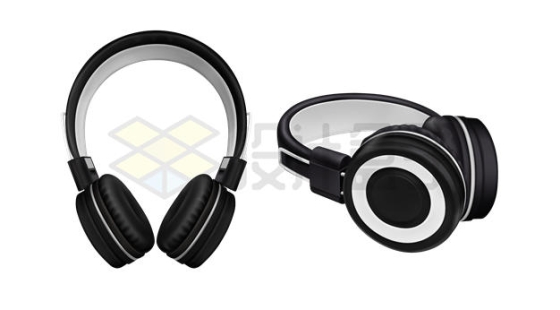 2个不同角度的头戴式耳机无线蓝牙耳机9937808矢量图片免抠素材
