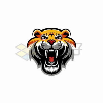 老虎头标志logo设计方案png图片免抠矢量素材