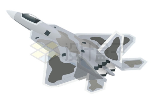 迷彩涂装的F22隐形战斗机3148739矢量图片免抠素材