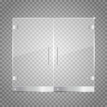 金属底座半透明的玻璃窗户卫生间门图片免抠矢量素材