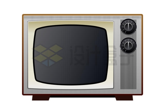 一台复古电视机9121183矢量图片免抠素材