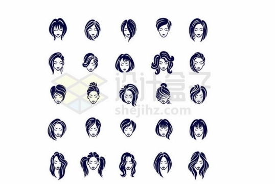 各种发型美发头像图案6580250向量图片素材