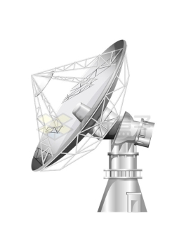 银色的射电望远镜大型信号接收器天线1024625矢量图片免抠素材