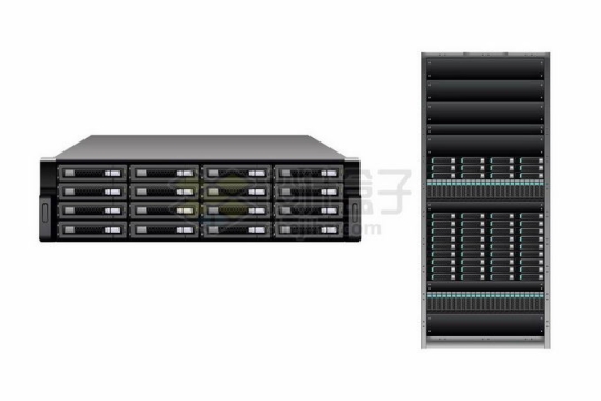 机架式服务器塔式服务器两种云计算服务器9758336矢量图片免抠素材
