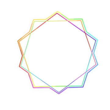 创意两个五边形组成的彩色线条图案233288PSD图片免抠素材