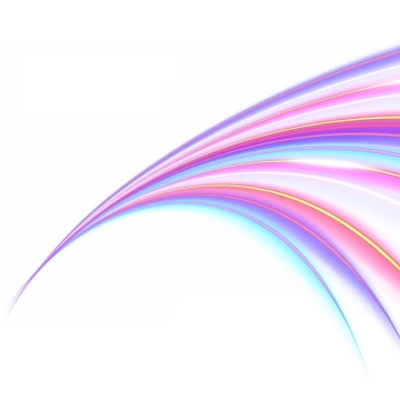 绚丽的七彩虹色发光曲线线条装饰107505png图片素材
