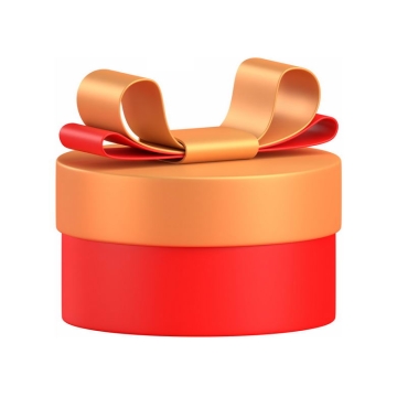 圆形红色金色礼物盒3D模型2036926PSD免抠图片素材