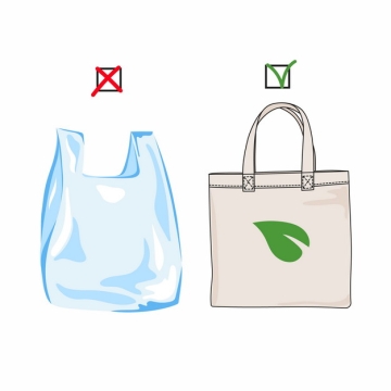 超市塑料袋和布袋子购物袋白色污染339745图片素材