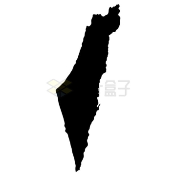 黑色的以色列巴勒斯坦地图4734037矢量图片免抠素材