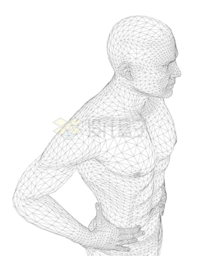 线条组成的多边形构成了人体身体模型7978698矢量图片免抠素材