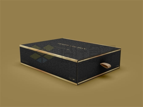 黑色的高档礼物盒包装样机4684840PSD图片素材