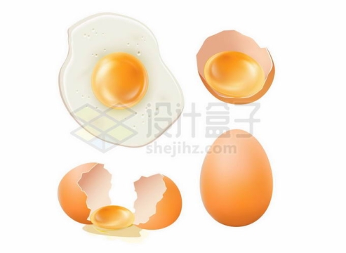打碎的鸡蛋和流出的蛋清蛋黄蛋液5525297矢量图片免抠素材免费下载