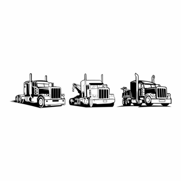 三款卡车头手绘插画727464图片素材