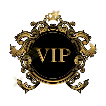  VIP Member Medal Badge 4783406 vector picture free material decorated with black gold retro pattern