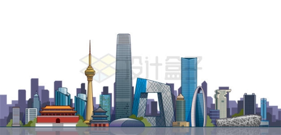 北京高楼大厦地平线建筑物9919011矢量图片免抠素材