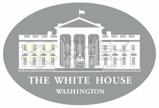 灰白色美国白宫logo徽章标志png图片素材