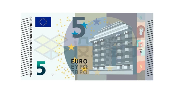 5元欧元纸币钞票欧盟货币5200240矢量图片免抠素材