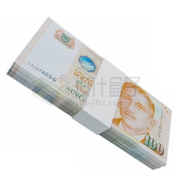 一沓整齐100新加坡元一万元新加坡元钞票纸币1020134免抠图片素材