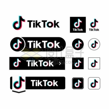 12款抖音TikTok标志logo图标366139矢量图片免抠素材
