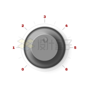  3D style black round knob adjustment button 5176383 vector picture cut free material