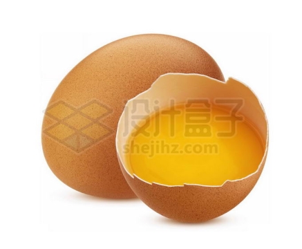 打碎的一半蛋壳中的蛋黄鸡蛋6681796图片免抠素材