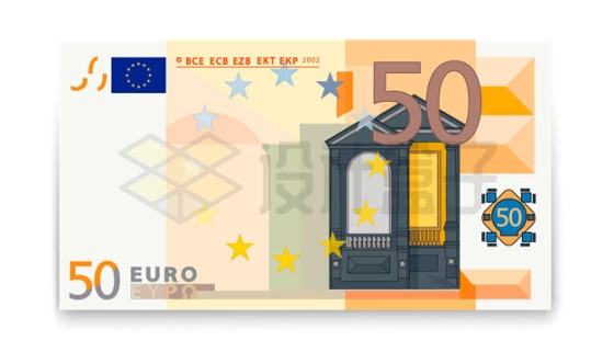 50元欧元纸币钞票欧盟货币2126999矢量图片免抠素材
