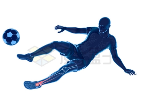 踢足球对脚踝的伤害7589418矢量图片免抠素材