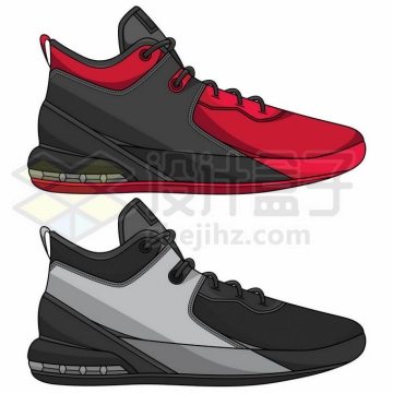 红黑色和黑灰色运动鞋球鞋9916294矢量图片免抠素材免费下载