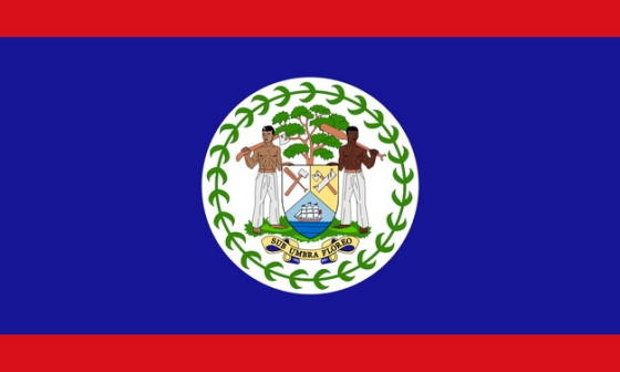 标准版伯利兹国旗图片素材
