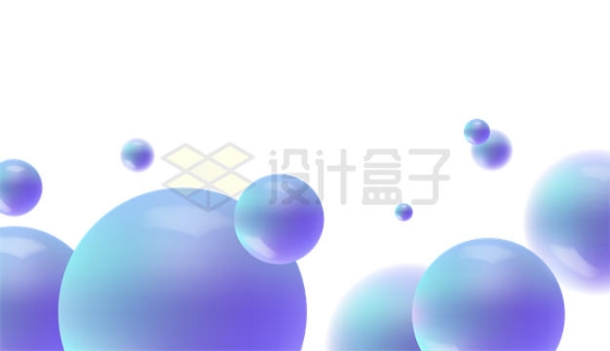 3D蓝紫色小球组成的背景装饰3668431矢量图片免抠素材